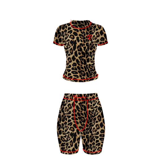 Sexy Red Cheetah Set